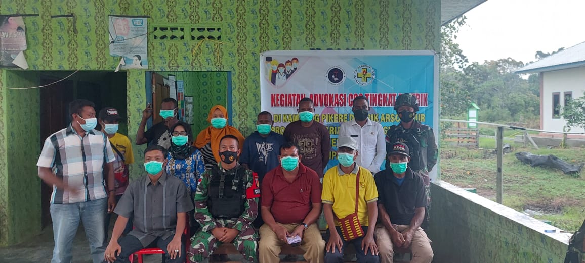 Satgas Pamtas RI-PNG Yonif 711/Raksatama Menghadiri Rapat Tentang Advokasi CSO Tingkat Distrik