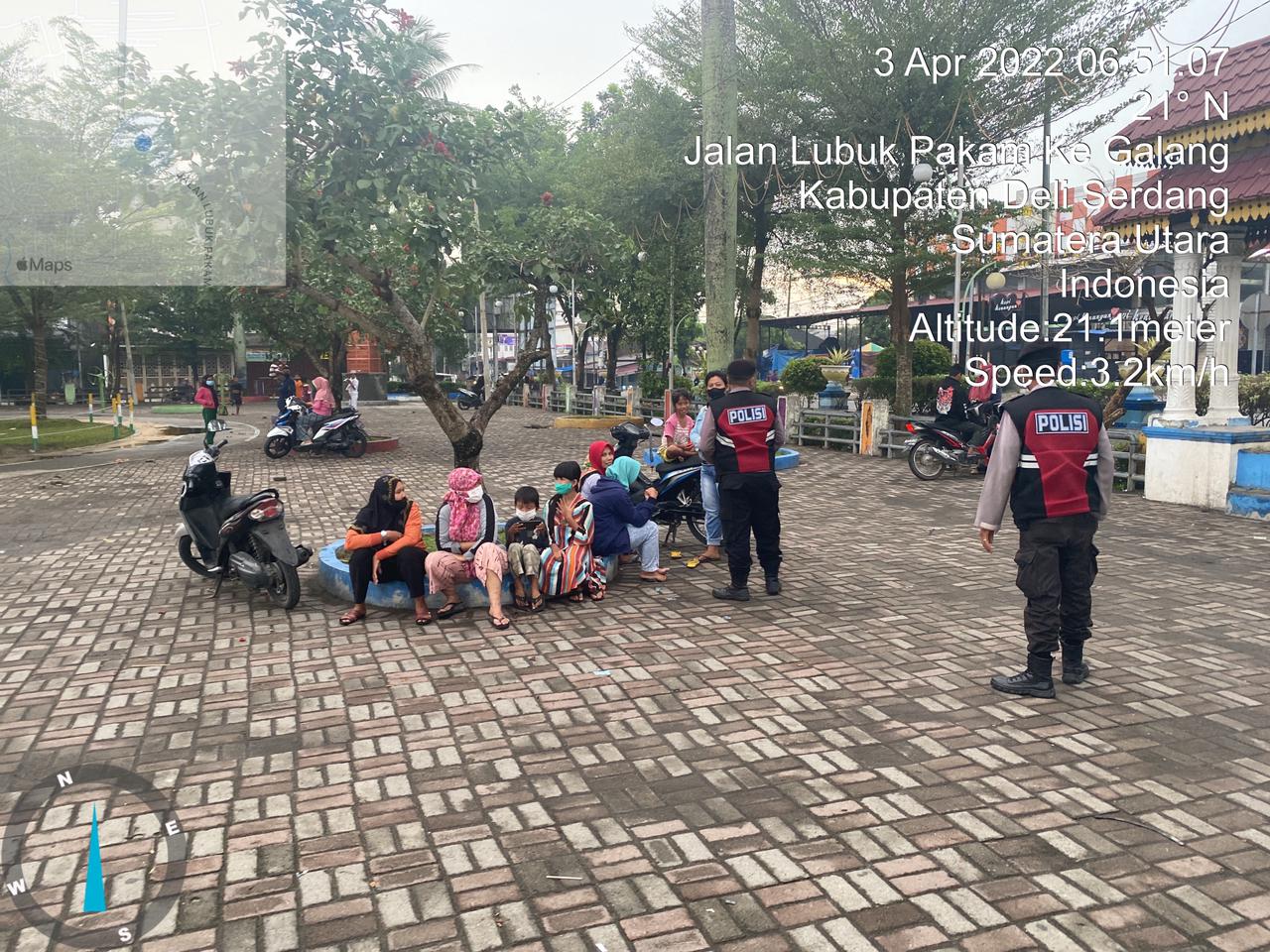 Antisipasi Penyebaran Covid-19, Polresta Deli Serdang Laksanakan Patroli Asmara Subuh