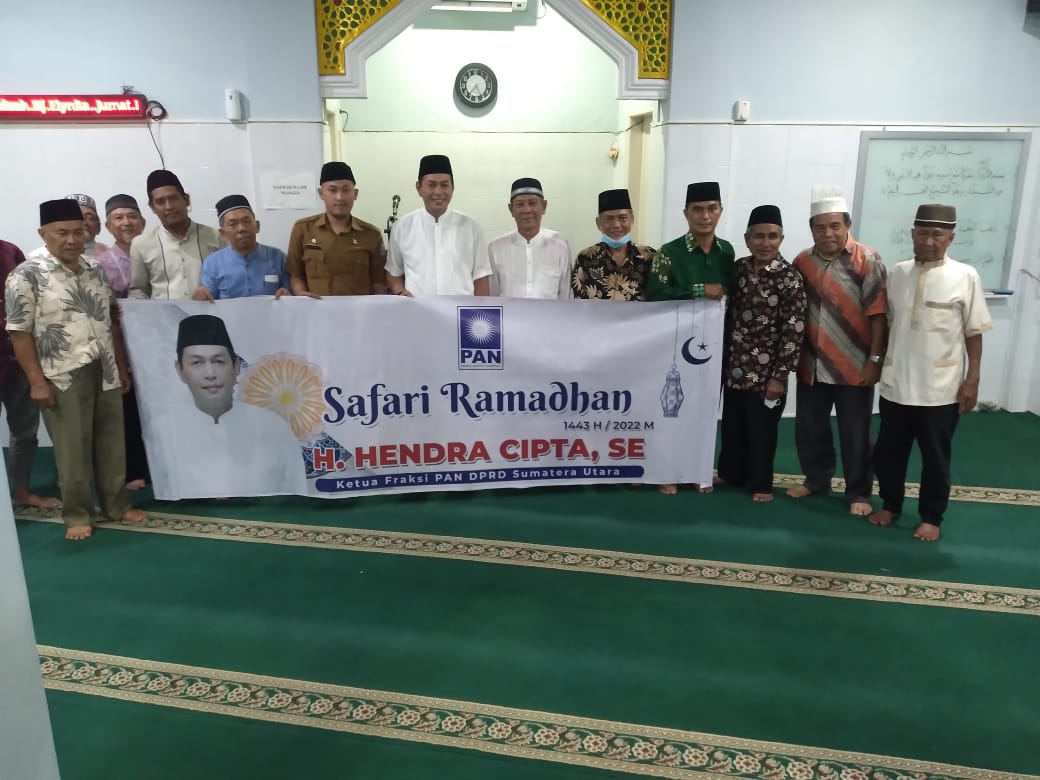 Ketua Fraksi Partai PAN Dan Juga Anggota DPRD Provinsi Sumut H. Hendra Cipta SE Gelar Syafari Ramadhan Di Masjid Muhammadiyah Taqwa