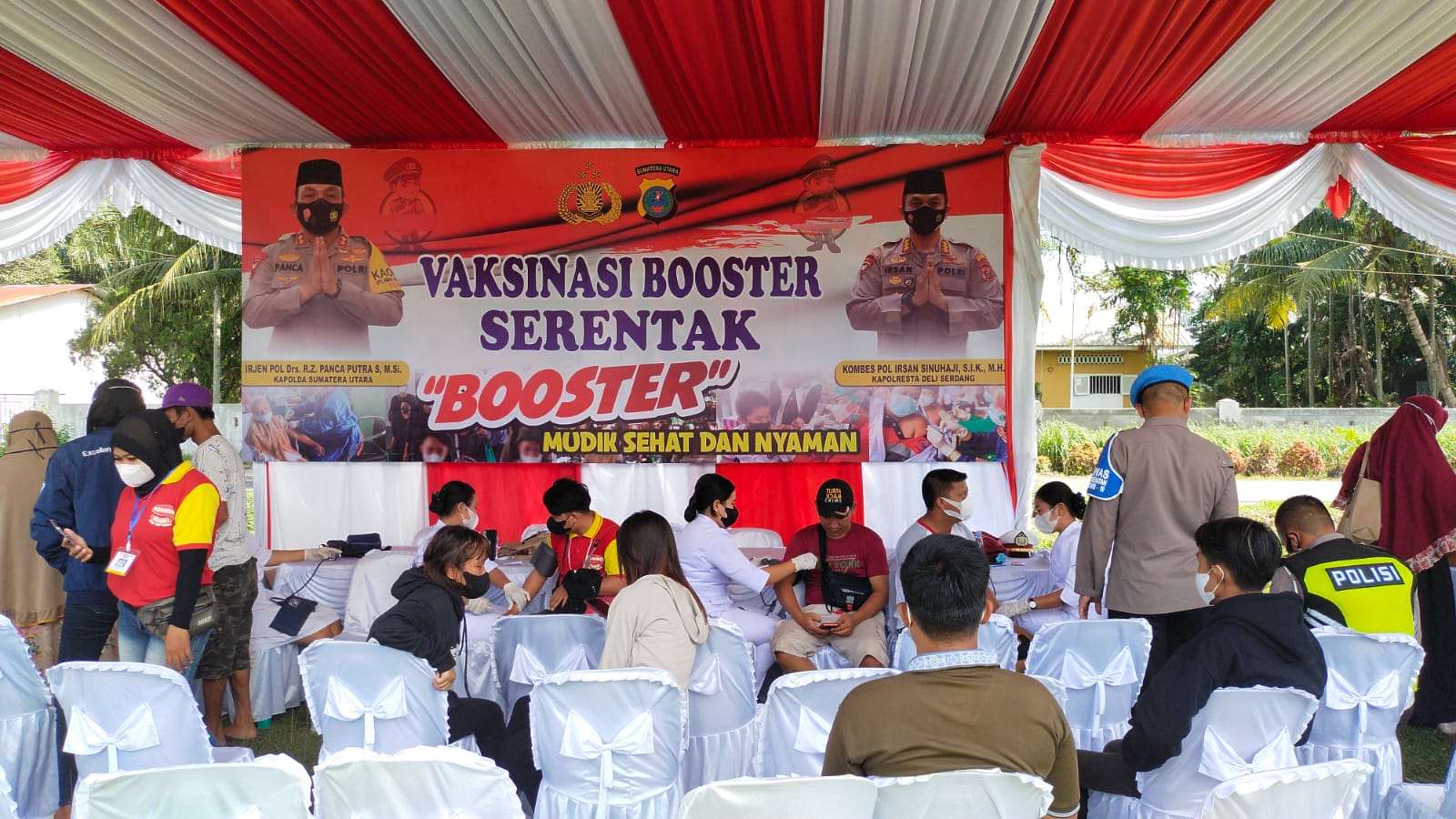 Tingkatkan capaian Vaksinasi, Polresta Deli Serdang terus gelar Vaksinasi massal di bulan Ramadhan