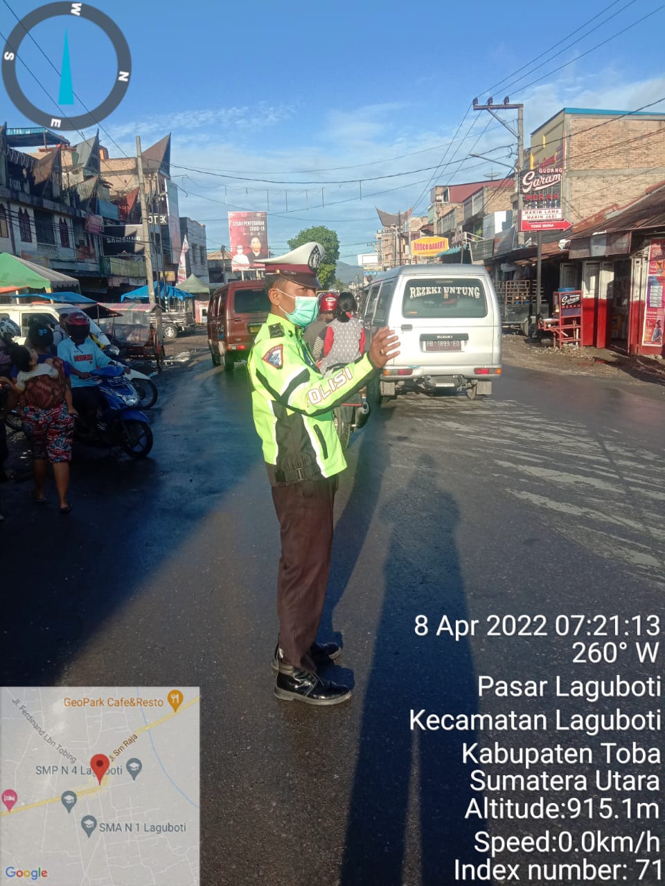 Sat Lantas Polres Toba Laksanakan Giat Gatur Lalin Pada Pagi Hari