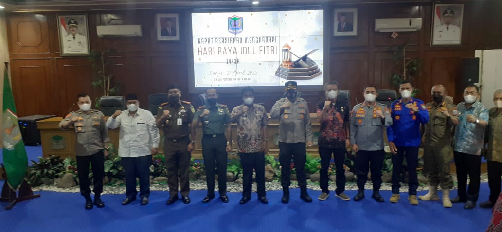 Kapolres Binjai Hadiri Rapat Bersama Jelang Hari Raya Idul Fitri 1443 H