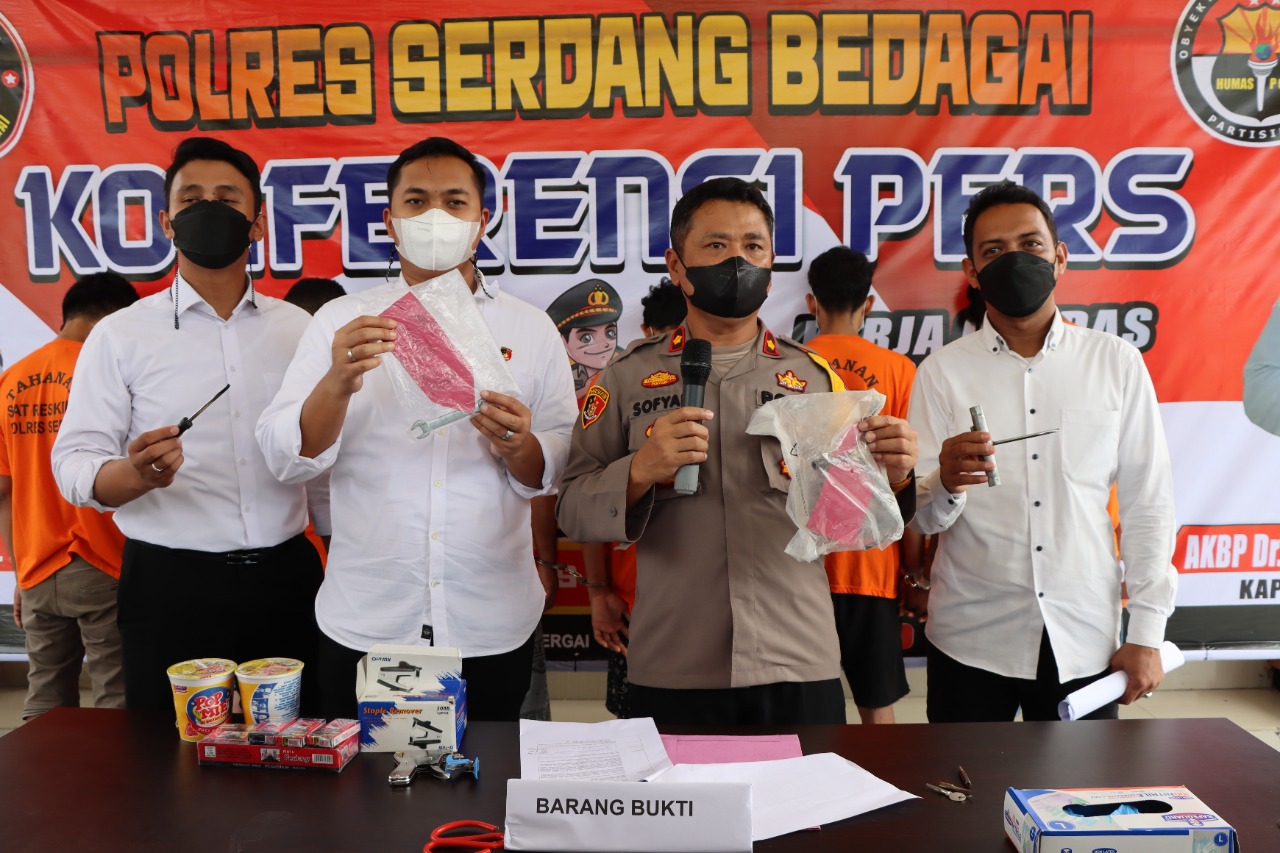 Terekam CCTV, Polres Serdang Bedagai Ungkap 6 Pelaku Komplotan Pencuri