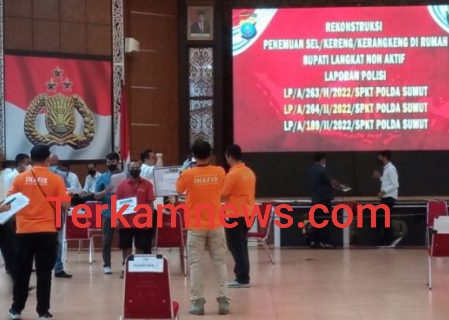 Poldasu Gelar Rekontruksi Kasus Tewasnya Penghuni Kerangkeng di Langkat