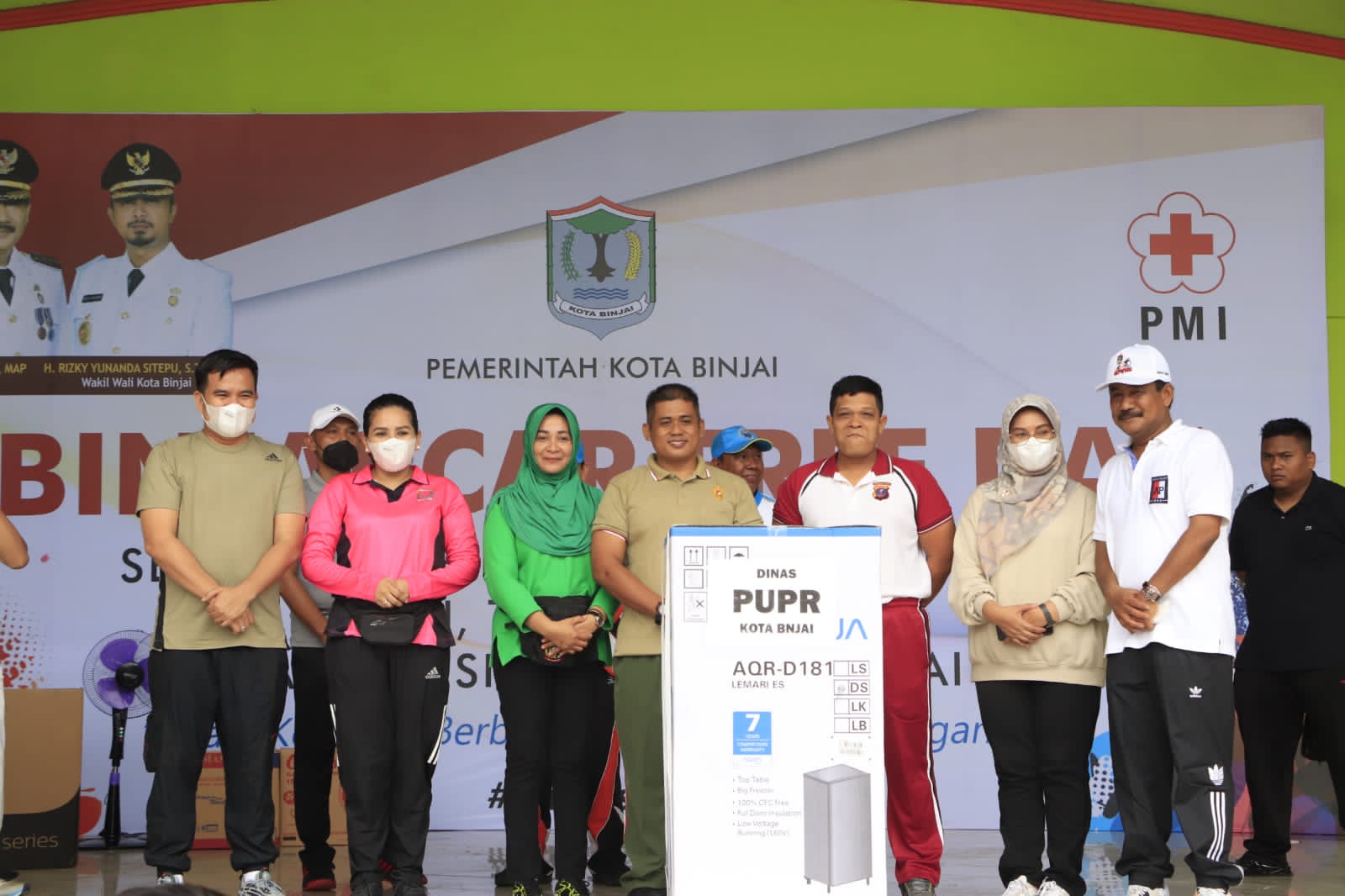 Kapolres Dan Ibu Ketua Bhayangkari Cabang Binjai Ikuti Giat Binjai Car Free Fay