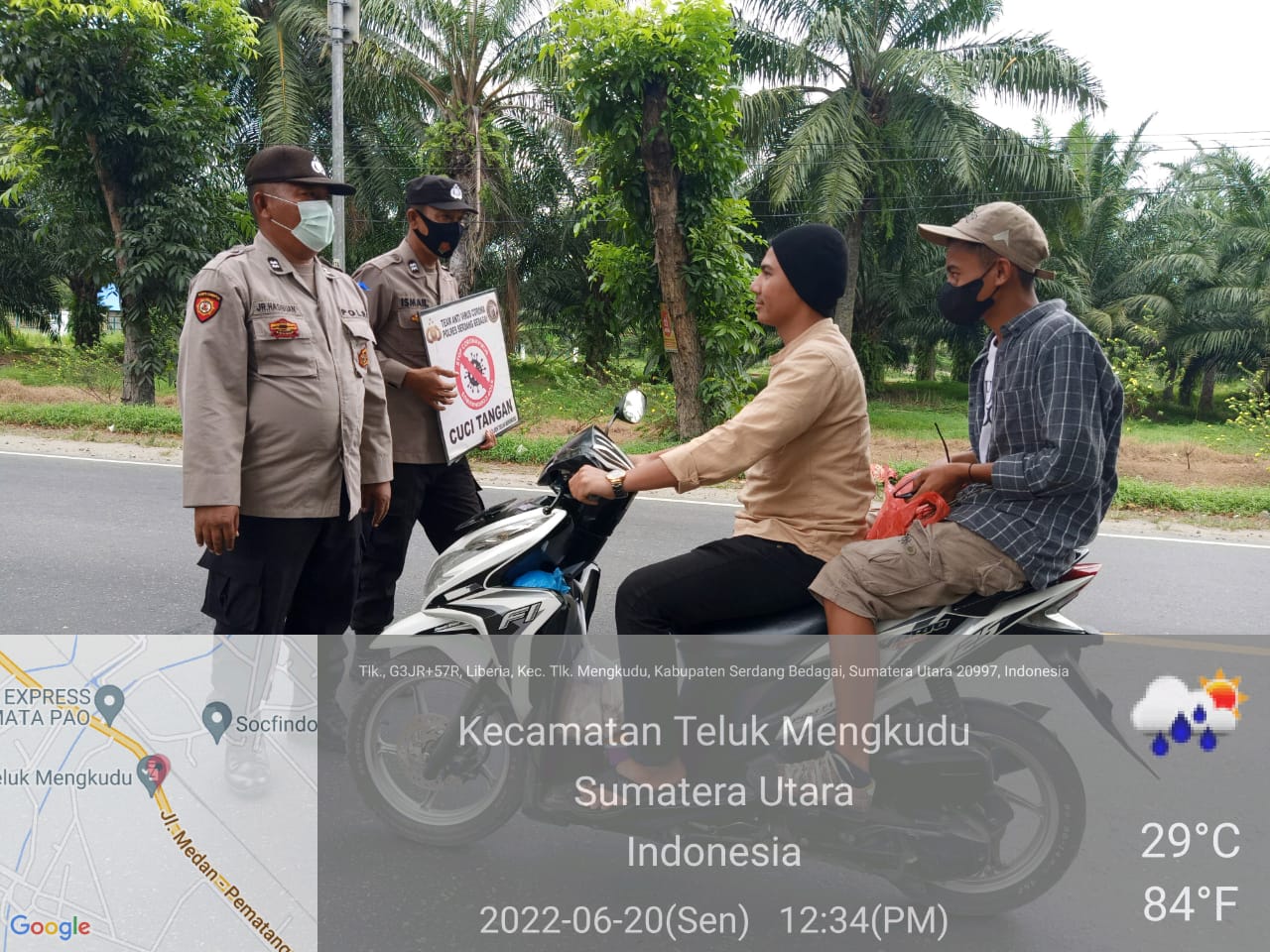 Pastikan Masyarakat Patuhi Prokes, Polsek Teluk Mengkudu Gencar Lakukan Ops Yustisi