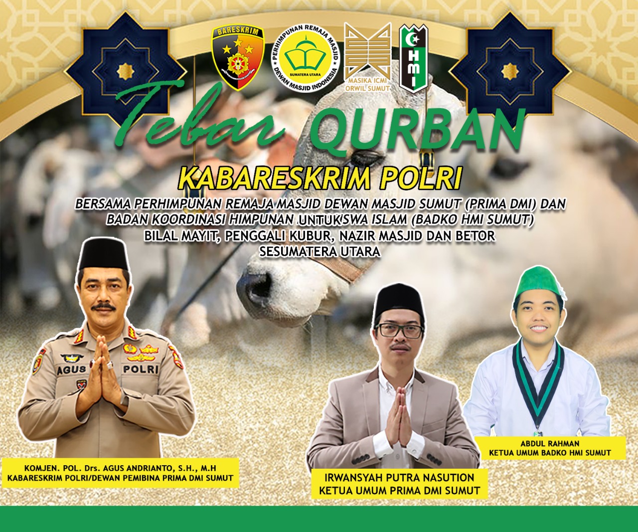 Agus Andrianto : Mari Kita Potong Sifat Sombong Dalam Diri Menyambut Idul Adha