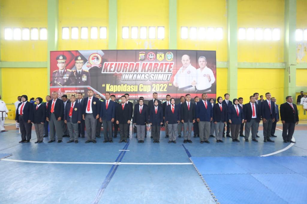 Polda Sumatera Utara menggelar Kejurda Karate INKANAS Sumut Kapoldasu Cup 2022