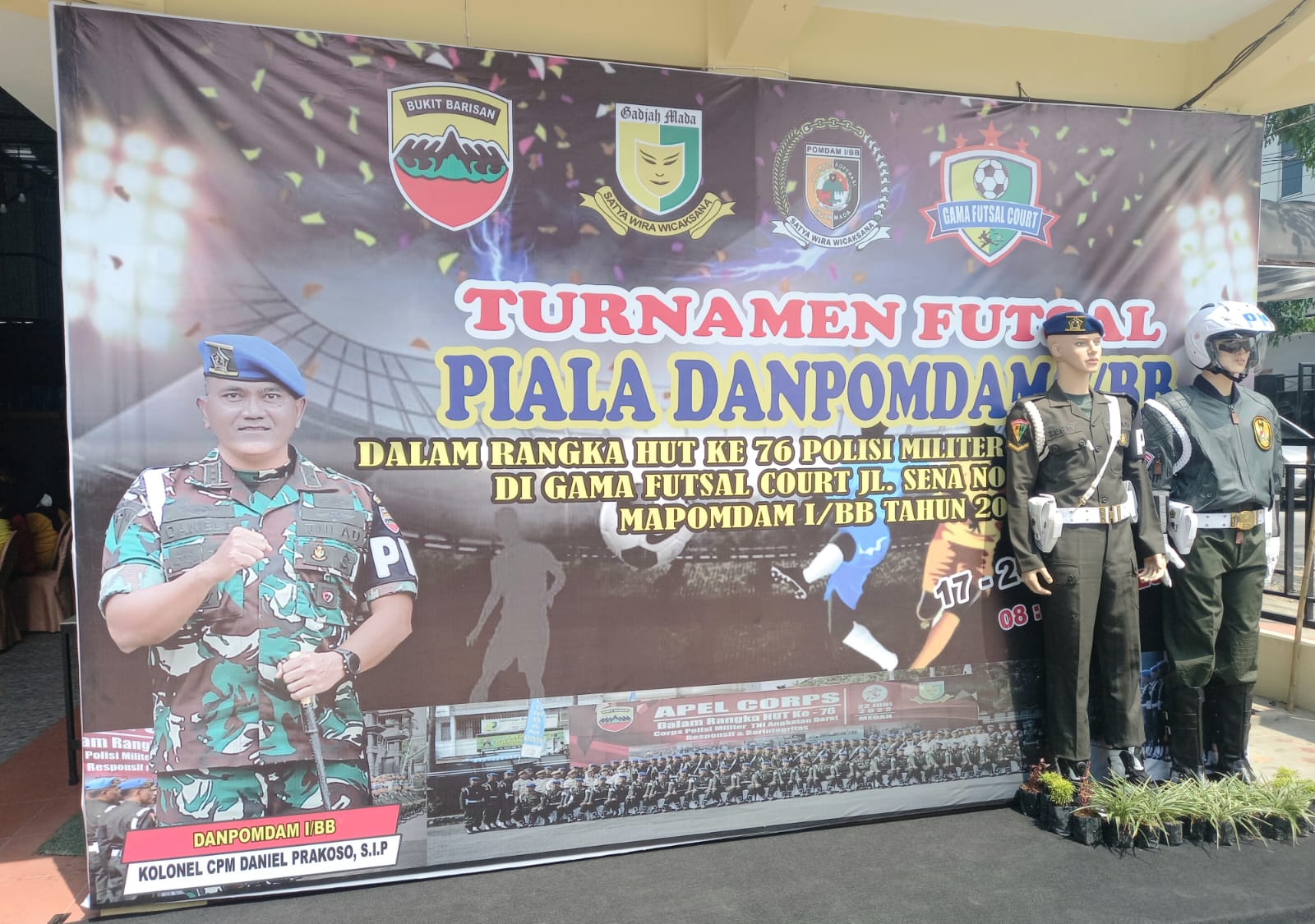 HUT Pomad Ke-76,Pomdam I/BB Gelar Turnamen Futsal