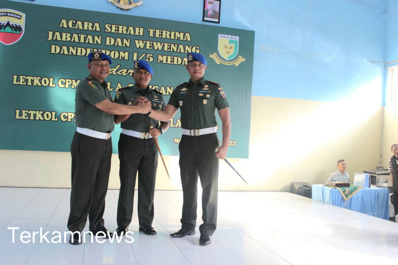 Danpomdam I/BB Pimpin Sertijab Dandenpom I/5 Medan