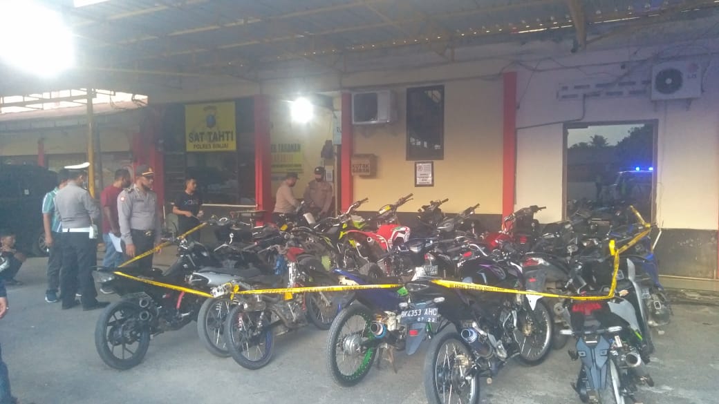 22 SEPEDA MOTOR DIAMANKAN DALAM PATROLI GABUNGAN POLRES BINJAI & POLSEK SUNGGAL