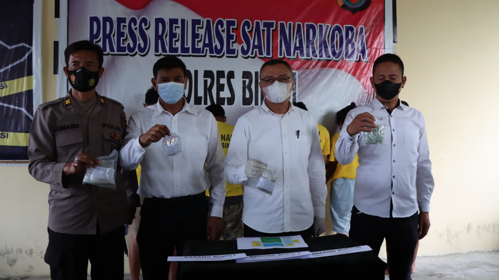 SAT NARKOBA POLRES BINJAI BONGKAR JARINGAN NARKOBA LINTAS PROVONSI ACEH-RIAU