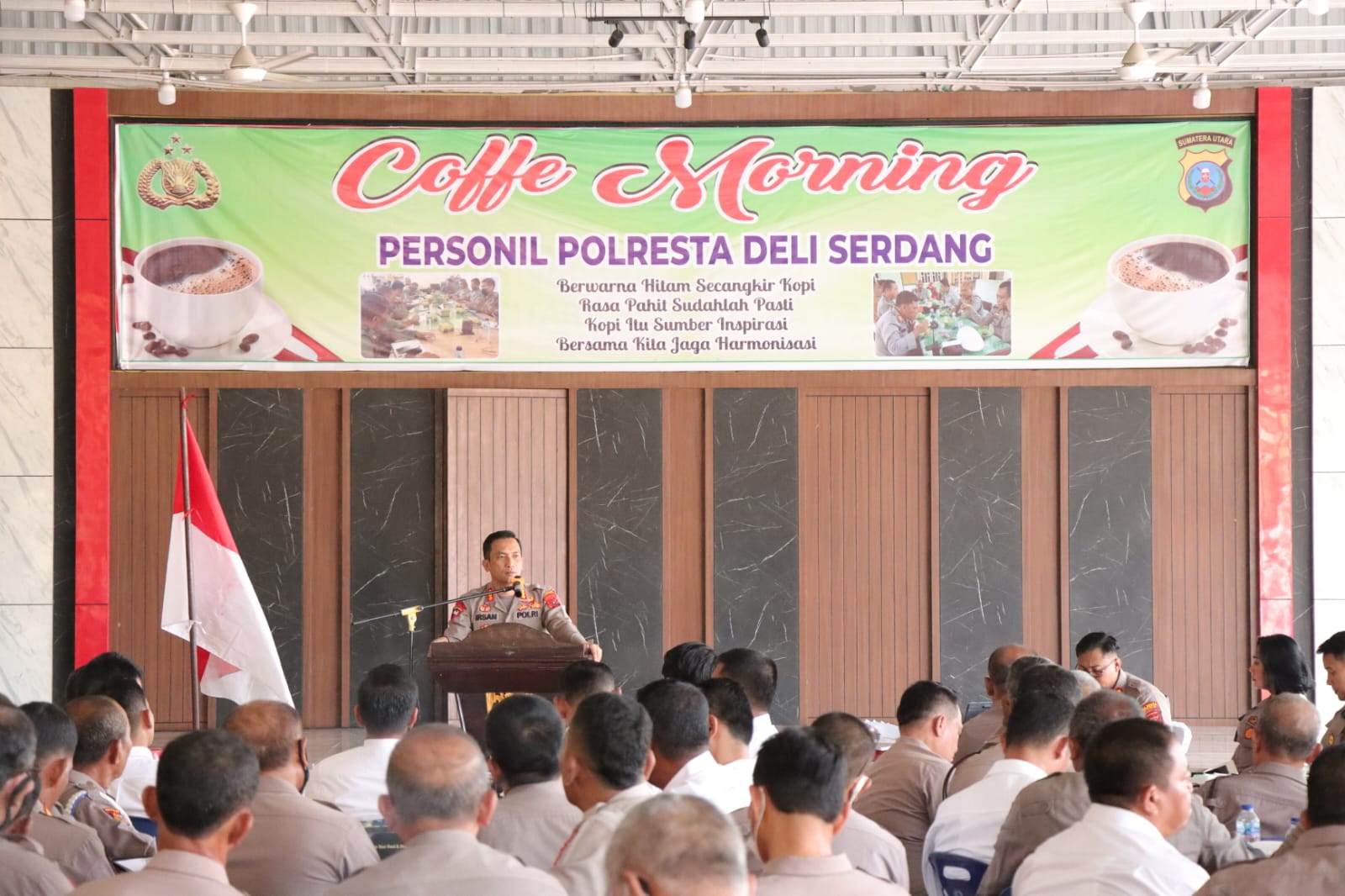 Tingkatkan Kinerja, Kapolresta Deli Serdang Gelar Coffee Morning Dan Anev Bersama Para Perwira Polresta Deli Serdang