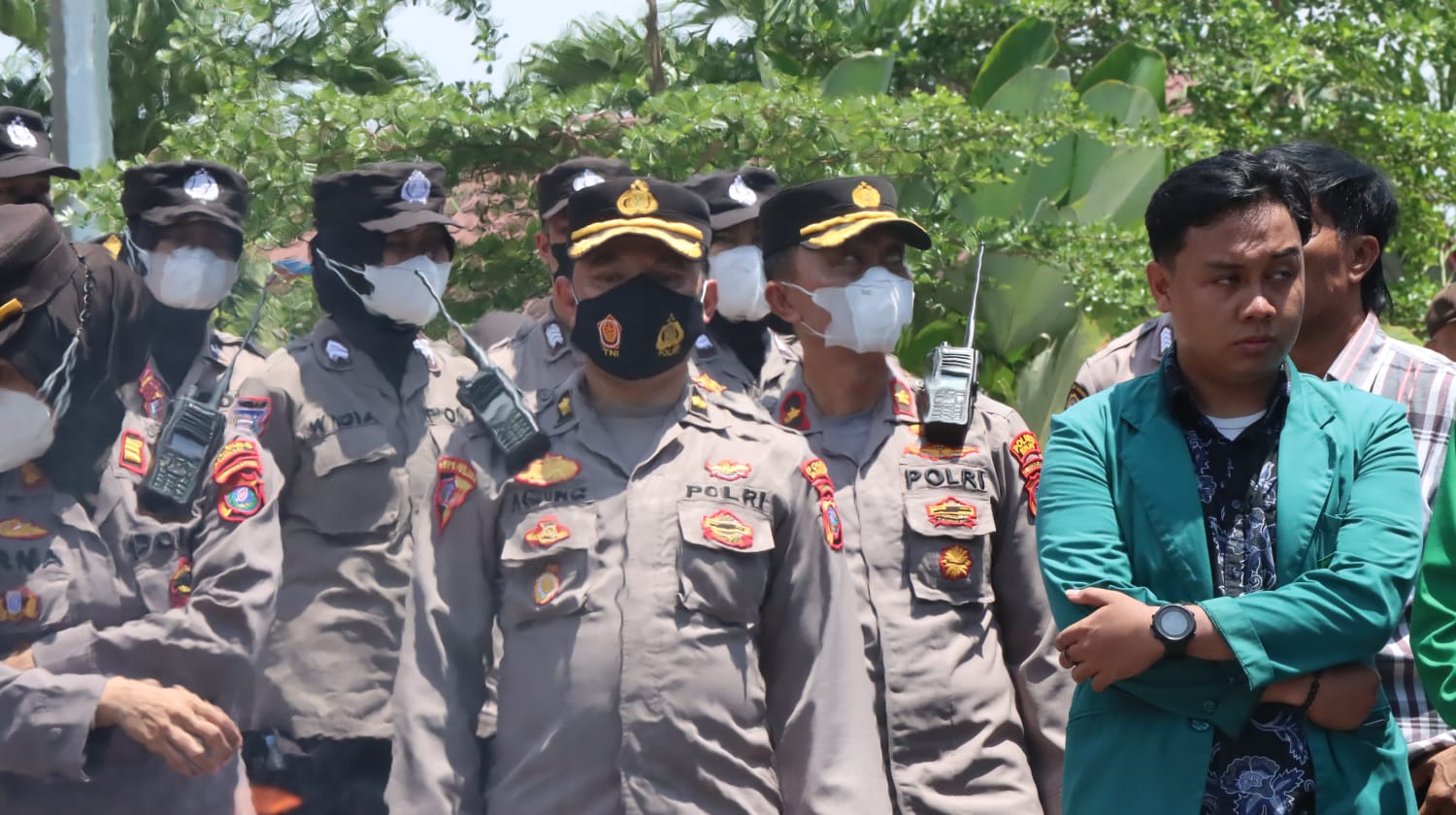 POLRES BINJAI AMANKAN JALANNYA AKSI DAMAI TOLAK KENAIKAN BBM.