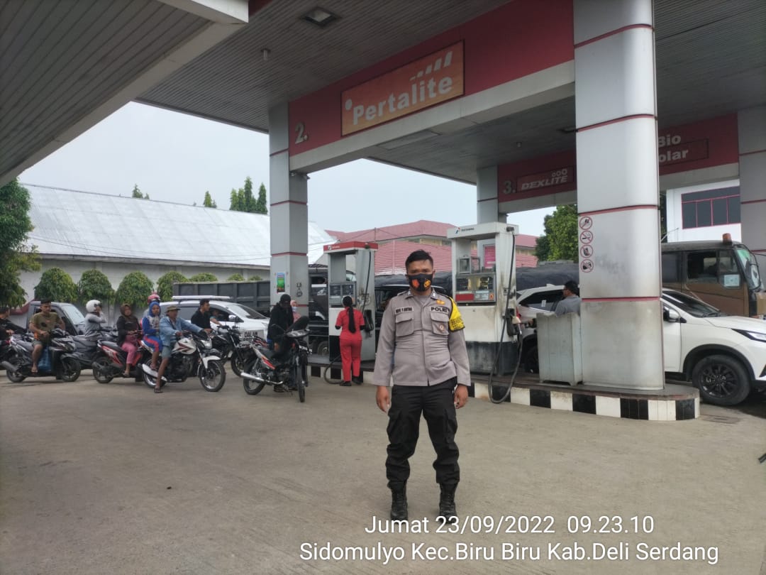 Paska Kenaikan BBM, Personil Polsek Biru Biru Rutin Laksanakan Patroli Monitoring SPBU