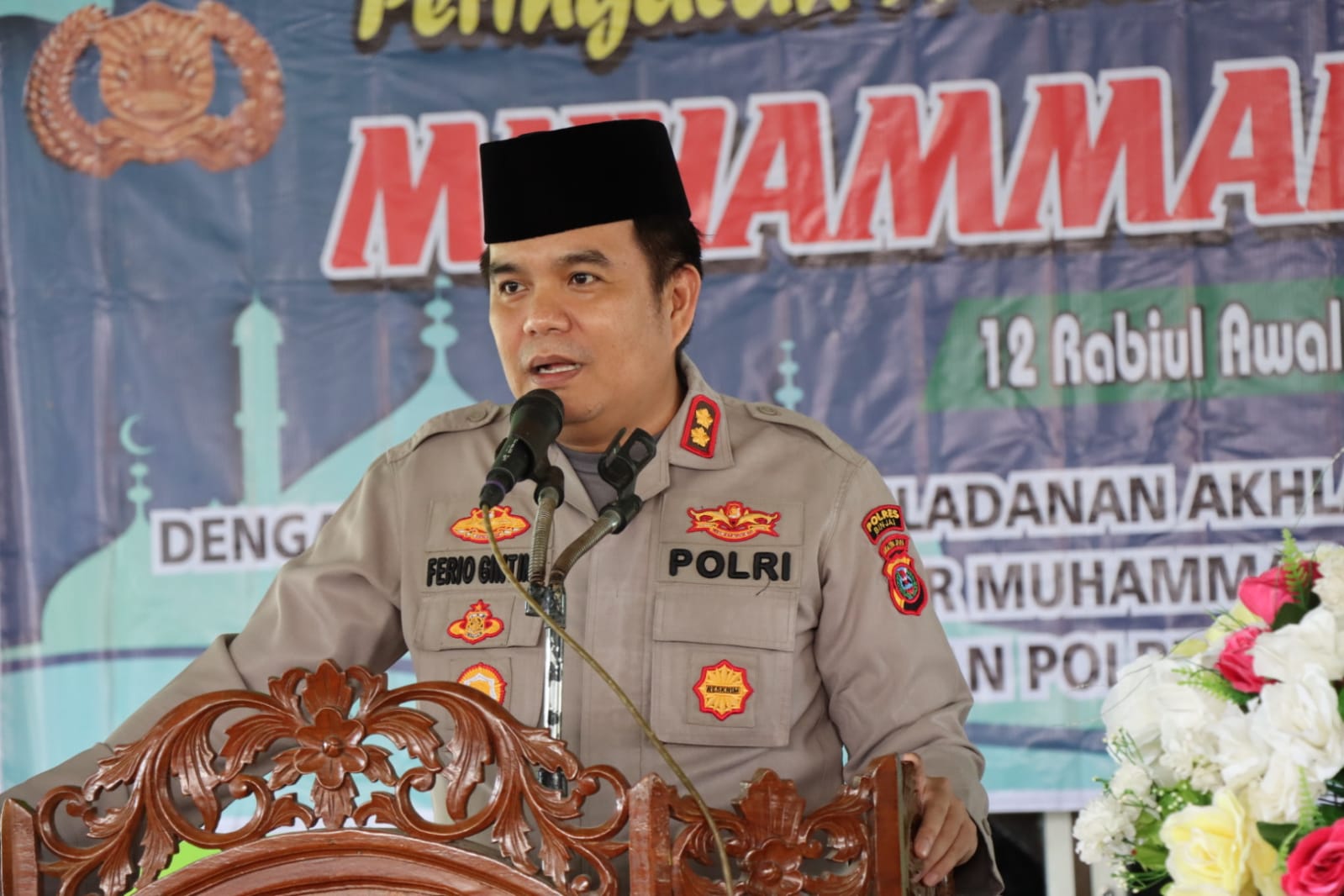 POLRES BINJAI LAKSANAKAN PERINGATAN MAULID NABI BESAR MUHAMMAD SAW 1444 H