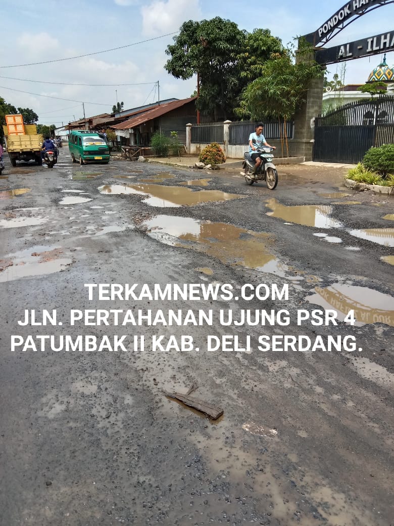Kondisi Jalan Pertahanan Ujung Patumbak II Semakin Memprihatinkan.