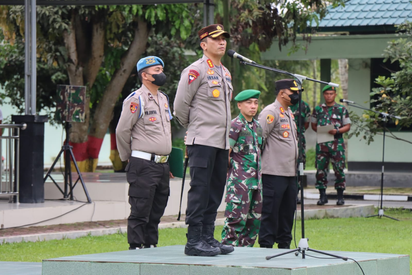 Kapolresta Deli Serdang Pimpin Apel Sinergitas di Kodim 0204/DS.