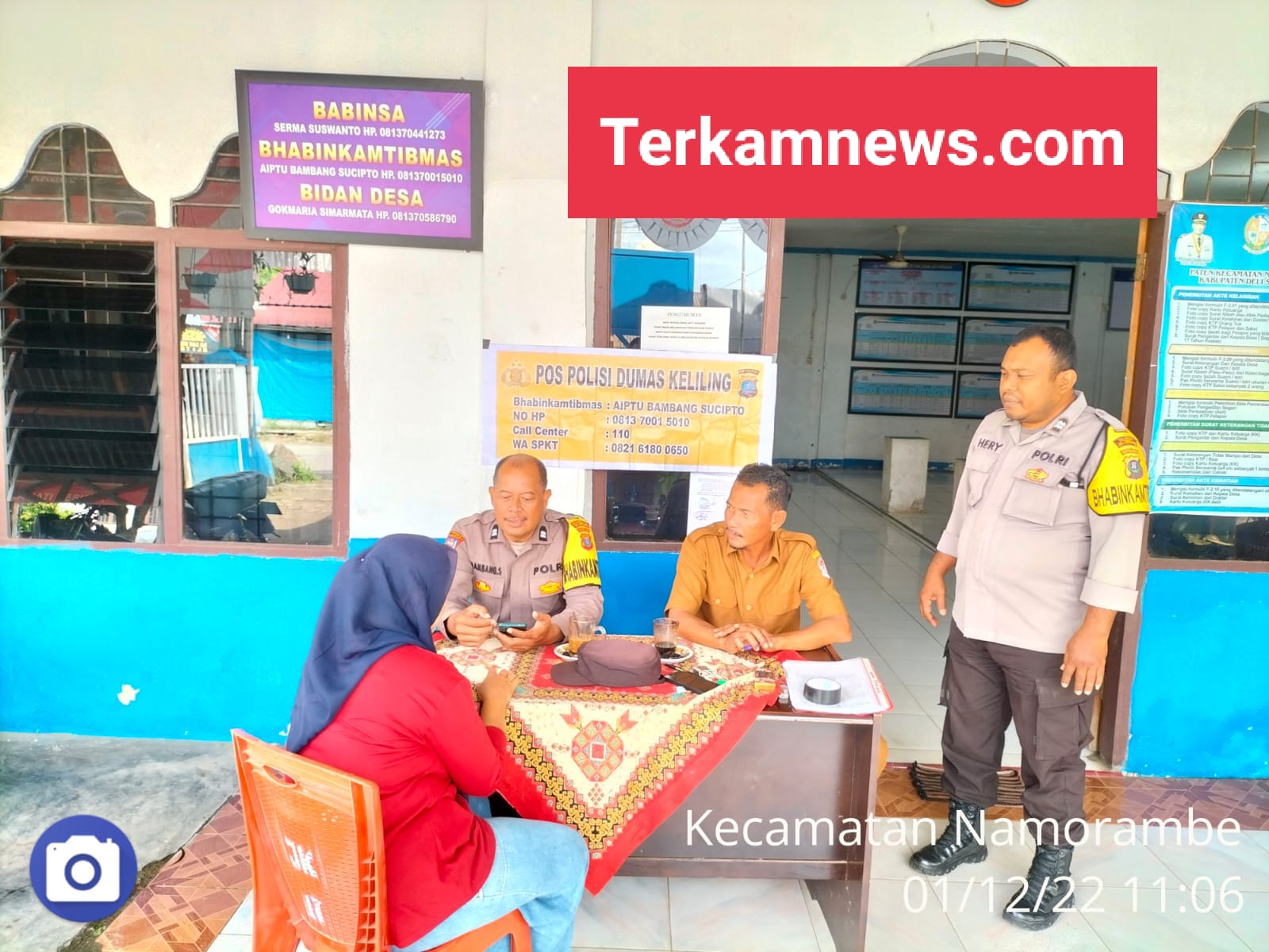 Personil Polsek Namorambe Polresta Deli Serdang Laksanakan Patroli di Pos – Pos Dumas Presisi.