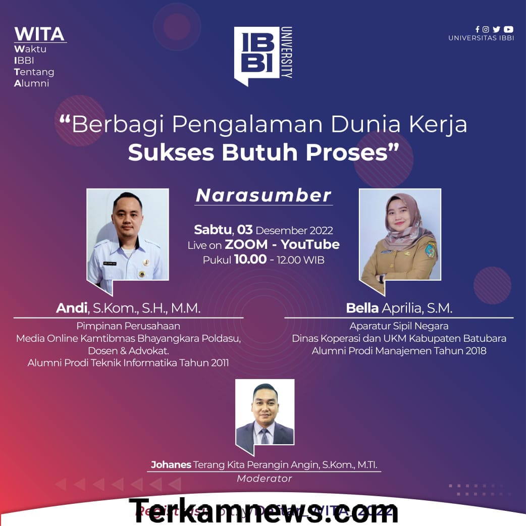 Universitas IBBI Laksanakan Zoom Bertema “Berbagi Pengalaman Dunia Kerja, Sukses Butuh Proses.