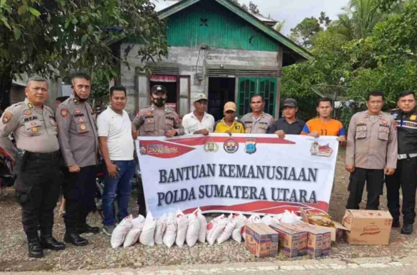 Polres Mandailing Natal Peduli Korban Banjir di Desa Perbatasan