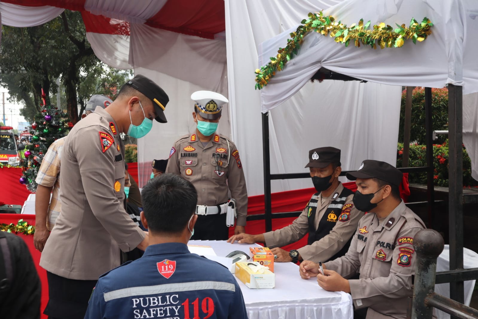 TINGKATKAN KEWASPADAAN, POLRES BINJAI GELAR SIMULASI PENGAMANAN DALAM RANGKA OPS LILIN TOBA 2022
