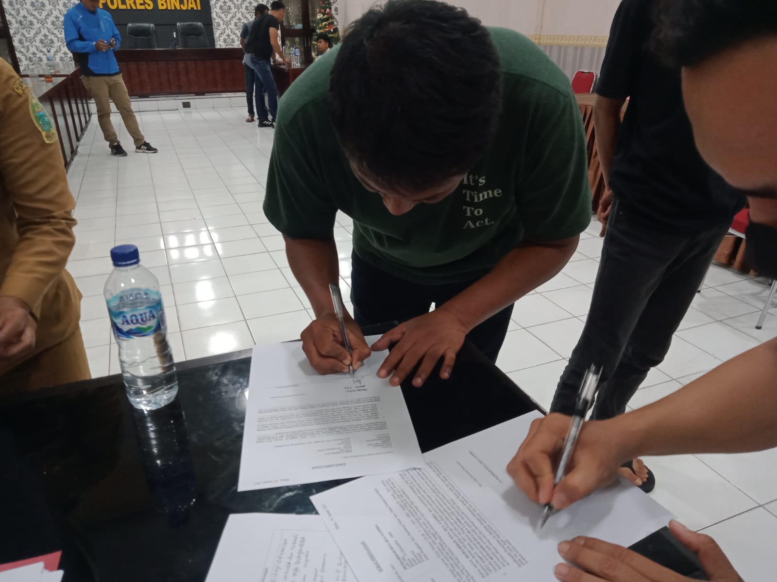 POLRES BINJAI UNDANG ORANG TUA & GURU PARA PELAJAR PELAKU PENGANIAYAAN