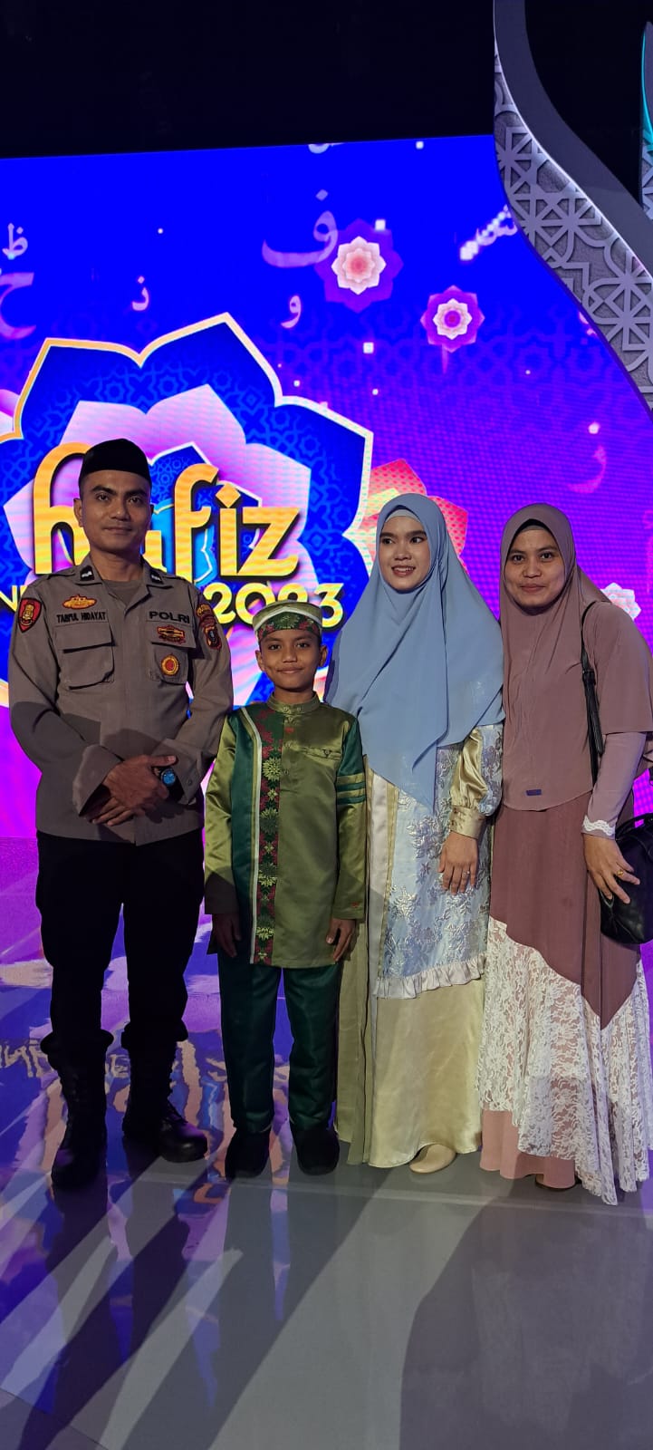 Aipda Tabi’ul Hidayat, Personil Polresta Deli Serdang Tampil Sebagai Qori di Acara Hafizh Indonesia 2023