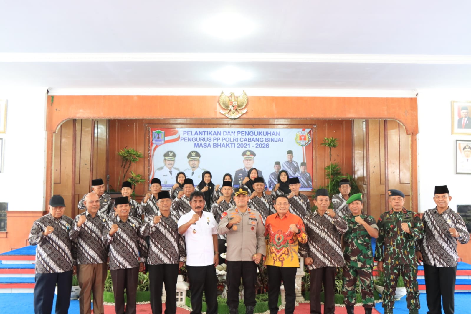Kapolres Binjai Lantik Pengurus Persatuan Keluarga Besar Purnawirawan Polri