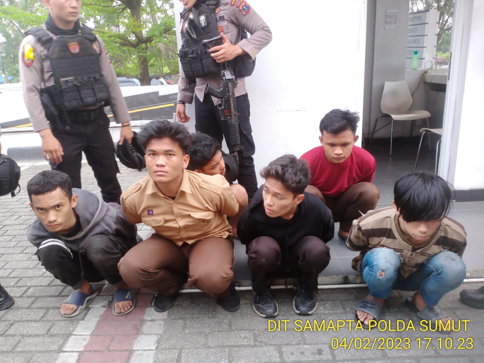 6 pelajar anggota geng motor di ringkus Tim PRC Polda Samapta Sumut