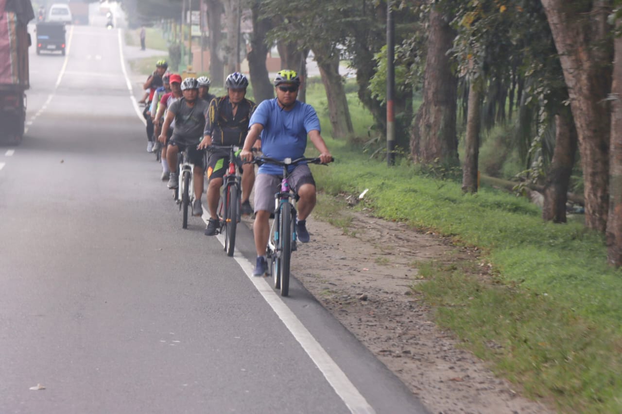 Polres Sergai Olahraga Sepeda (Gowes) Tingkatkan Imunitas Tubuh Dan Mengecek Situasi Kamtibmas