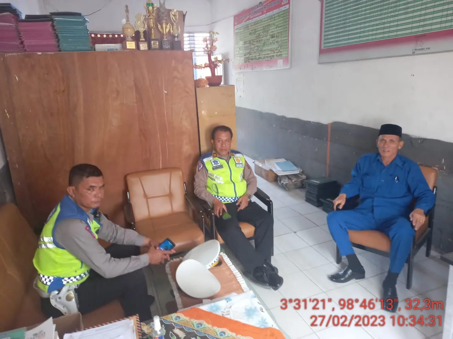 Police Goes To School Sat Lantas Polresta Deli Serdang, Sampaikan Himbauan Kamtibmas kepada Pelajar.