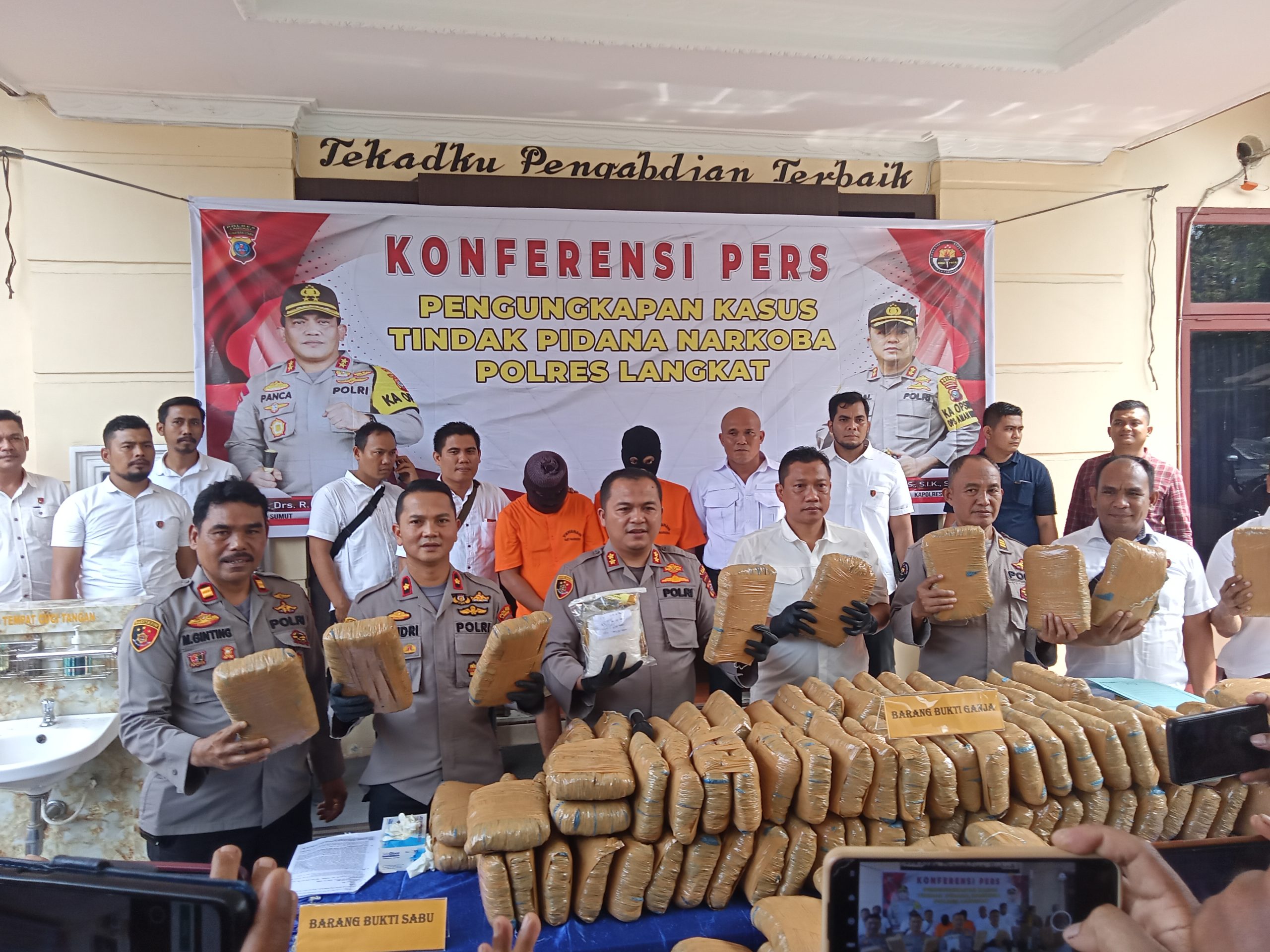 Sat Res Narkoba Polres Langkat Ungkap Kasus Tindak Pidana Kejahatan Narkotika