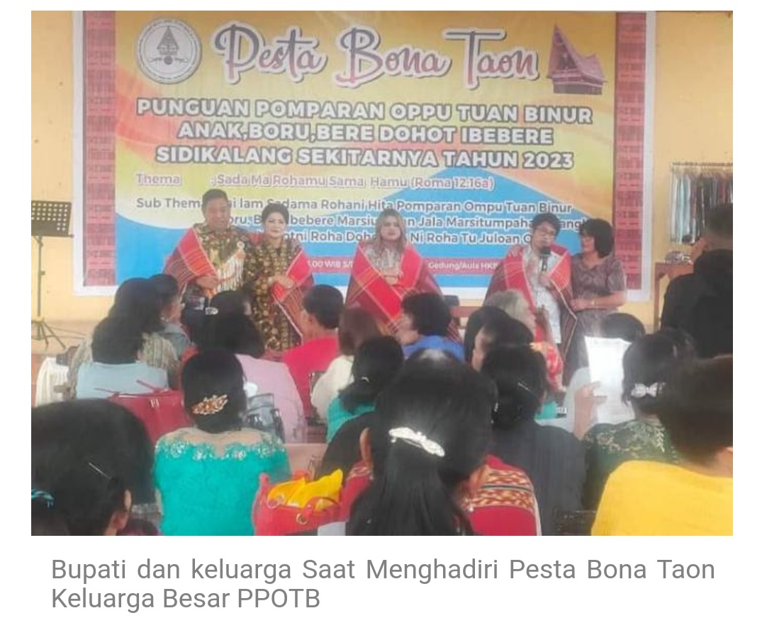 Hadiri Pesta Bona Taon Punguan Oppu Tuan Binur, Bupati Dairi Tekankan Pentingnya Persatuan dan Kesatuan