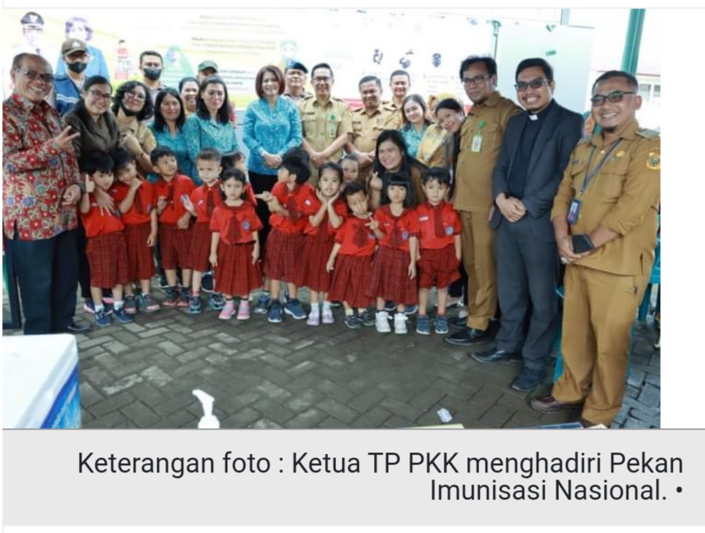 Pencanangan Pekan Imunisasi Nasional, Ketua PKK Dairi : Anak Minimal 2 kali Mendapat tetes Polio