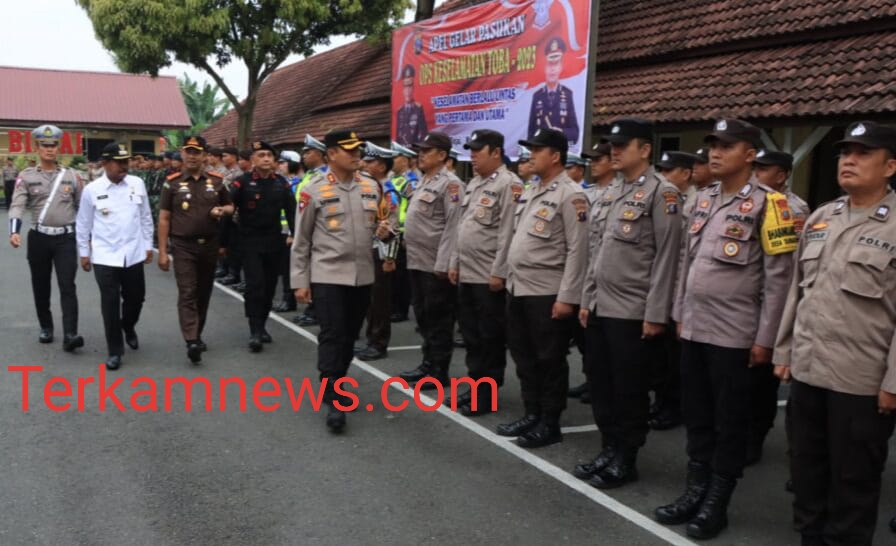Polres Binjai Bersama Instansi Terkait Laksanakan Apel Gelar Pasukan Ops Keselamatan Toba-2023