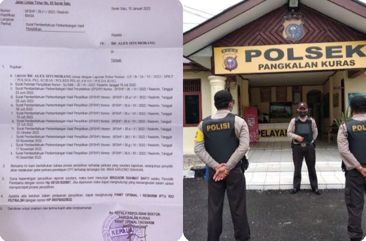 Polsek Pangkalan Kuras Diduga Takut Menetapkan Seorang Tersangka Menjadi DPO