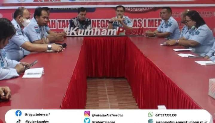 Rutan Kelas l Medan Kumham Sumut Melakukan Kegiatan Sosialisasi Mitigasi Resiko Kepada Petugas