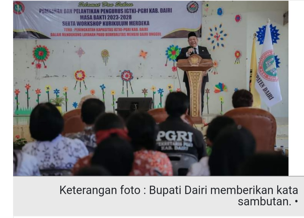 Bupati Dairi Ajak Guru PAUD Ciptakan Generasi Emas Sejak Usia Dini