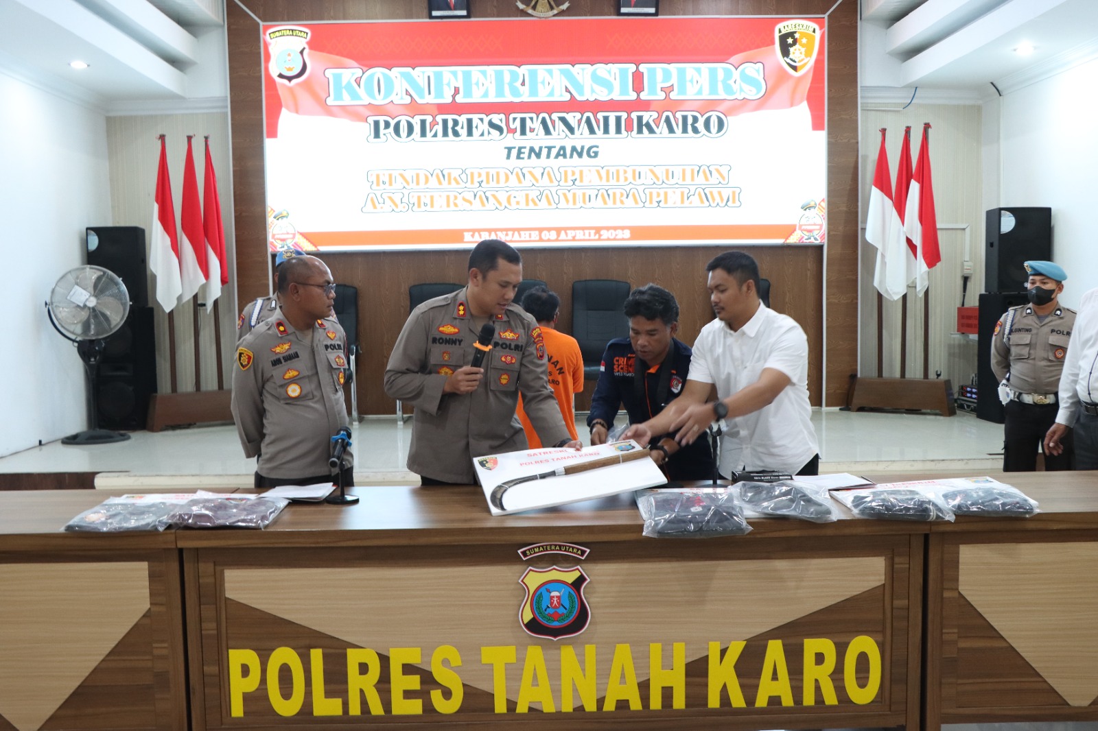 Satreskrim Polres Tanah Karo Ungkap Kasus Pembunuhan Warga Desa Susuk Kurang dari 12 Jam