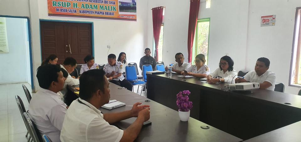 Inspektur Kabupaten Pakpak Bharat Kembali Melakukan Monitoring Pelayanan Publik di RSUD Salak.