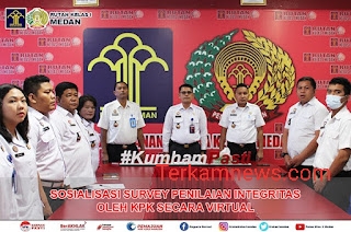 Rutan Kelas 1 Medan Kumham Sumut Ikuti Sosialisasi SPI KPK Secara Virtual