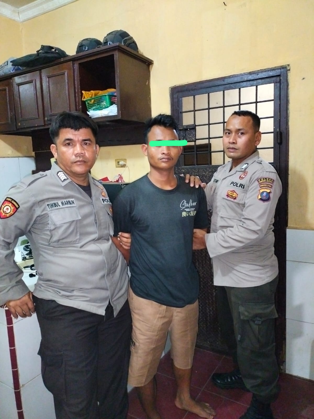 Pelaku TP Percobaan Pembunuhan atau KDRT Diamankan Polsek Pantai Cermin