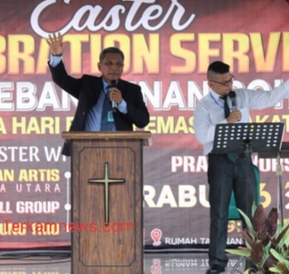 Menyambut Hari Bakti Permasyarakatan dan Paskah, Rutan Kelas I Medan Kumham Sumut Selenggarakan Giat Kebaktian Kebangunan Rohani