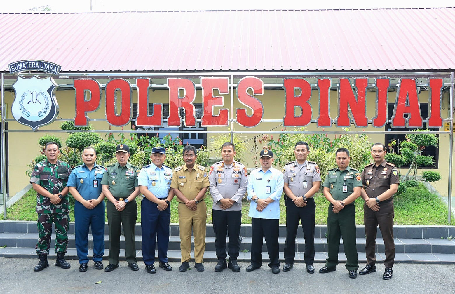 Kapolres Dan Forkopimda Binjai Terima Sambut Kunjungan Kerja Dalam Negeri (KKDN) Setjen Wantannas