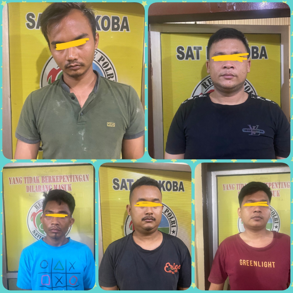Sat Narkoba Polres Binjai Tangkap Lima Orang Jaringan Bandar Narkoba Jenis Ekstasi DI Kota Binjai