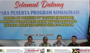 Rutan Kelas I Medan Mengikuti Kegiatan Manfaat PT.Taspen Pensiun