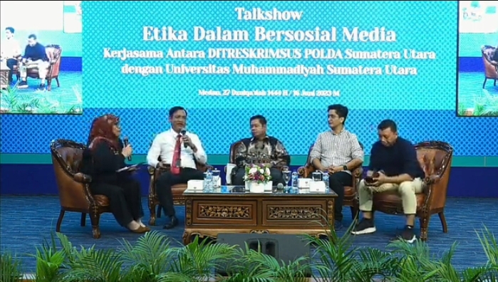 Sambut Hut ke 77 Bhayangkara, Ditreskrimsus Poldasu Dan UMSU Adakan TalkShow, Etika Dalam Bersosial Media