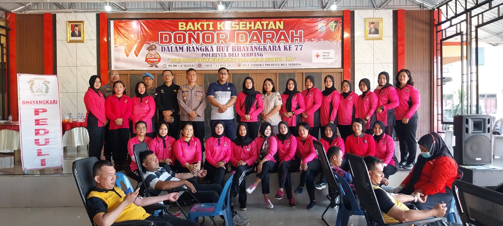 Sambut HUT Bhayangkara Ke-77 Polres Deli Serdang Gelar Donor Darah