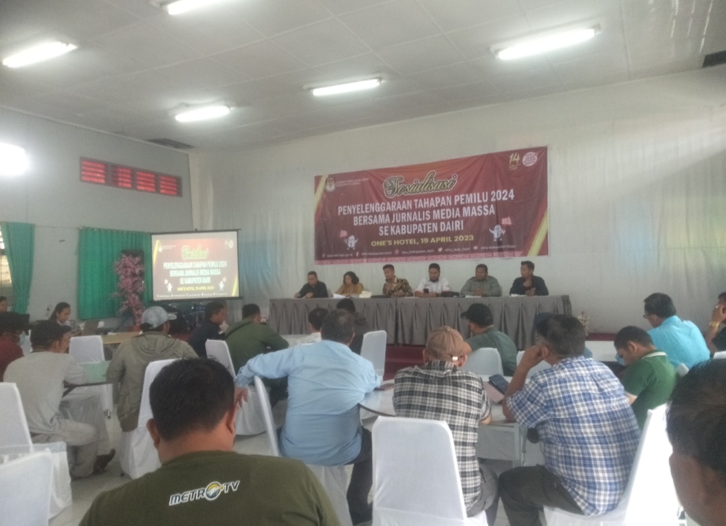 KPU Dairi dan Insan Pers Sosialisasikan  Tahapan Pemilu Tahun 2024
